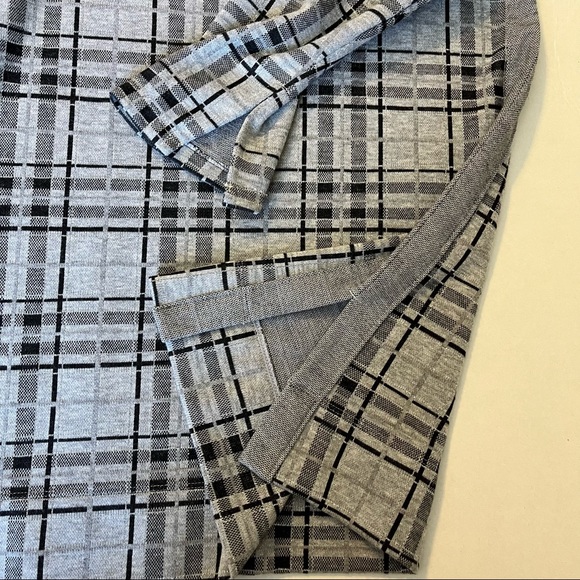 J Jill women’s grey plaid 3/4 sleeve tunic top, Medium - Picture 6 of 8